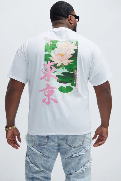 New Beginnings Lotus Short Sleeve Tee - White