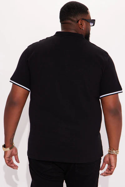 Strikeout Short Sleeve Polo - Black