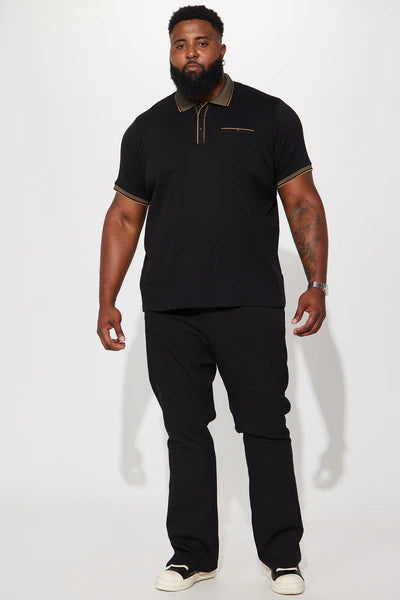 Classy Short Sleeve Polo - Black