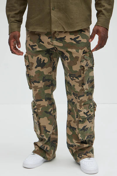 Shane Baggy Cargo Jeans - Camouflage