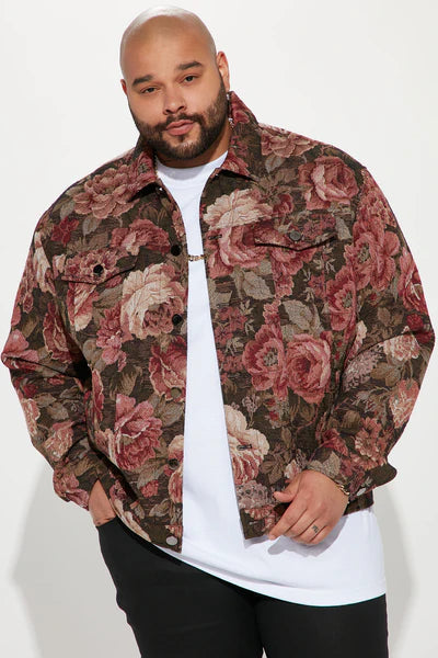 Tapestry Trucker Jacket - Black/Combo