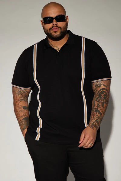 Sensational Short Sleeve Polo - Black/combo
