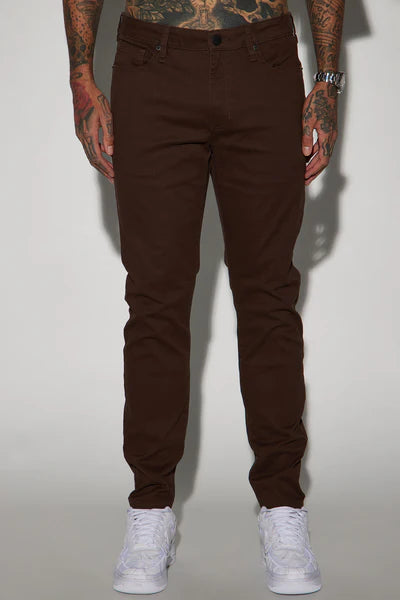 Mac Chino Skinny 5 Pocket Pants - DarkBrown