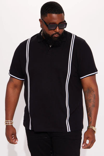 Strikeout Short Sleeve Polo - Black