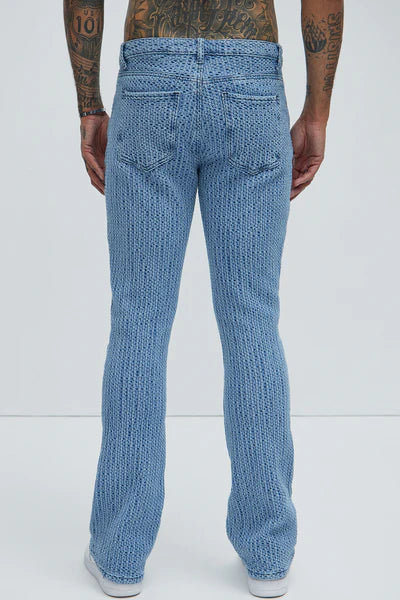 Warsaw Stacked Slim Flare Jeans - Light Blue