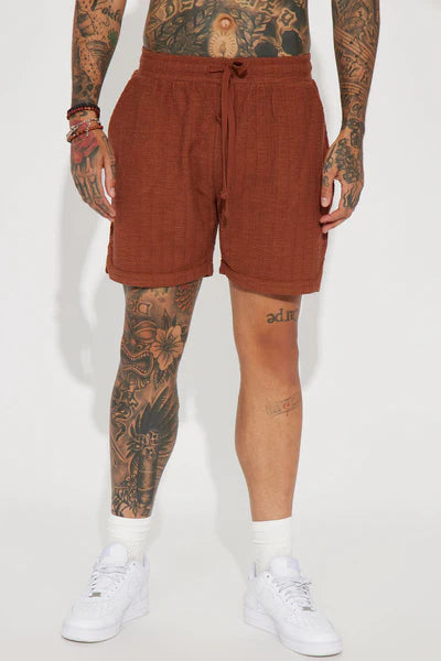 Dean Textured Short - Chocolate