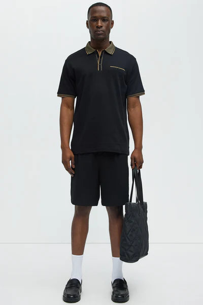 Classy Short Sleeve Polo - Black