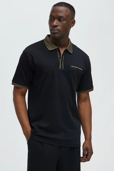 Classy Short Sleeve Polo - Black