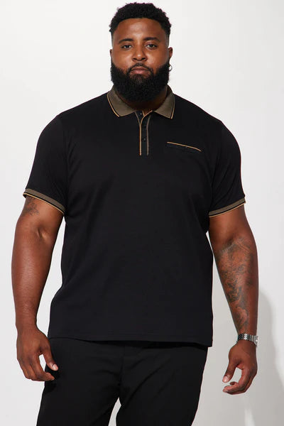 Classy Short Sleeve Polo - Black