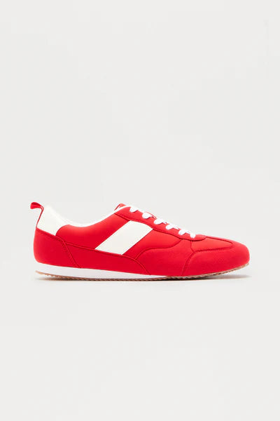 Thunder Low Profile Lace Up Sneaker - Red