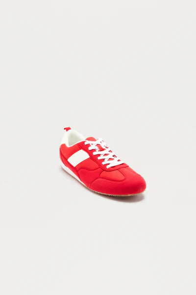 Thunder Low Profile Lace Up Sneaker - Red