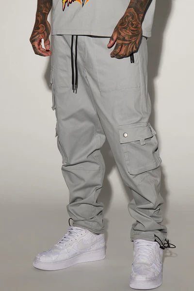 Roaming Twill Cargo Pants - Grey