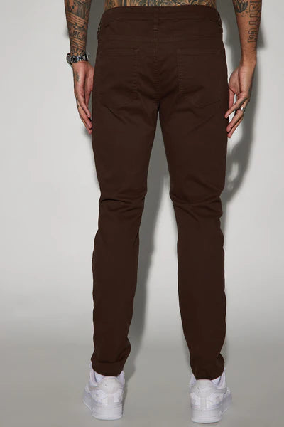 Mac Chino Skinny 5 Pocket Pants - DarkBrown