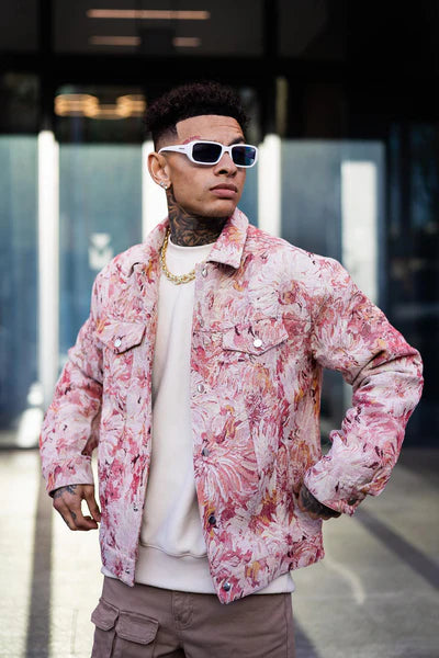 Sherpa Tears Oversized Zip Jacket - Grey/combo